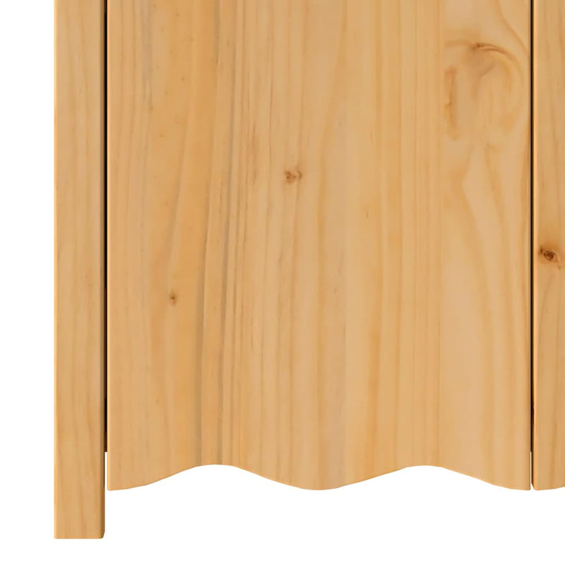 vidaXL Oldalszekrény Barna 79 x 43 x 75.5 cm Tömör fenyőfa
