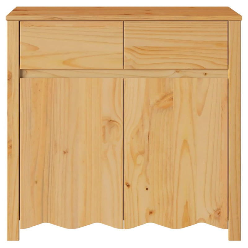 vidaXL Oldalszekrény Barna 79 x 43 x 75.5 cm Tömör fenyőfa