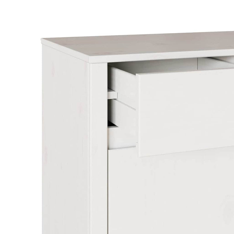 vidaXL Oldalszekrény Fehér 79 x 43 x 75.5 cm Tömör fenyőfa