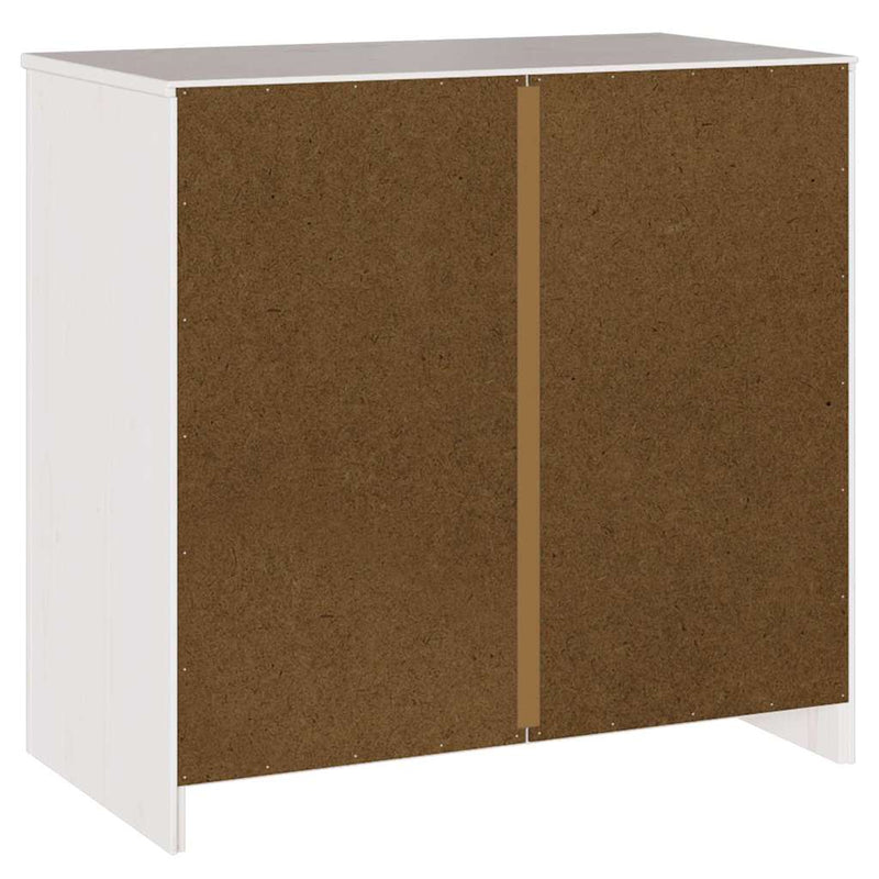 vidaXL Oldalszekrény Fehér 79 x 43 x 75.5 cm Tömör fenyőfa