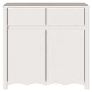 vidaXL Oldalszekrény Drammen Fehér 79 x 43 x 75.5 cm Tömör fenyőfa