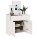 vidaXL Oldalszekrény Drammen Fehér 79 x 43 x 75.5 cm Tömör fenyőfa