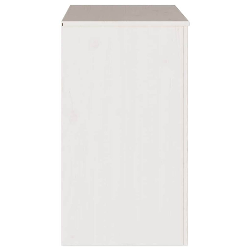 vidaXL Oldalszekrény Drammen Fehér 79 x 43 x 75.5 cm Tömör fenyőfa