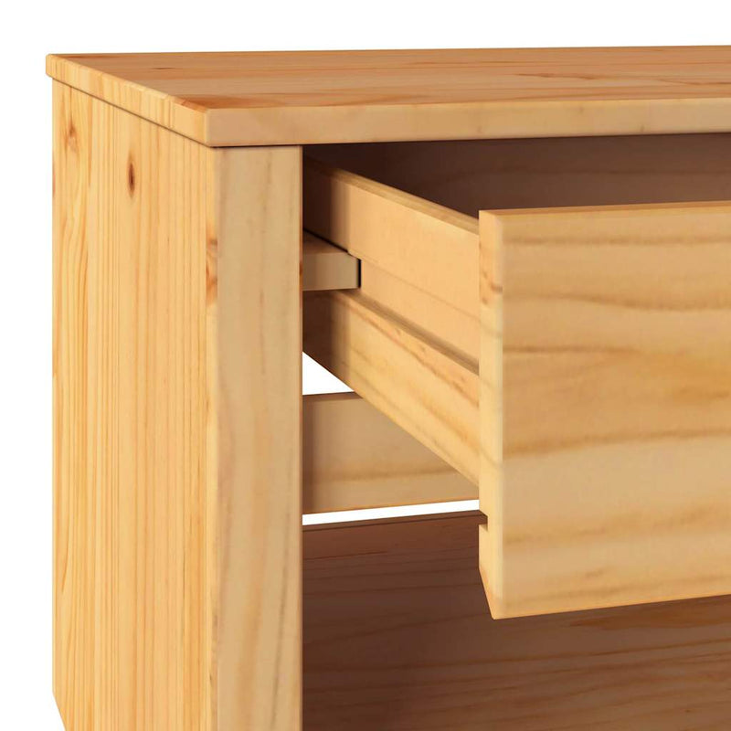 vidaXL Dohányzóasztal Drammen Tölgyszínű 99 x 55 x 45 cm Tömör fenyőfa