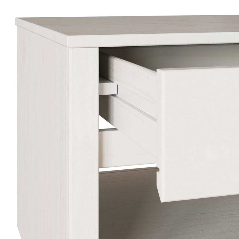 vidaXL Dohányzóasztal Drammen Fehér 99 x 55 x 45 cm Tömör fenyőfa