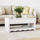 vidaXL Dohányzóasztal Drammen Fehér 99 x 55 x 45 cm Tömör fenyőfa