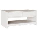 vidaXL Dohányzóasztal Drammen Fehér 99 x 55 x 45 cm Tömör fenyőfa