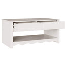 vidaXL Dohányzóasztal Drammen Fehér 99 x 55 x 45 cm Tömör fenyőfa