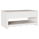vidaXL Dohányzóasztal Drammen Fehér 99 x 55 x 45 cm Tömör fenyőfa