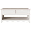 vidaXL Dohányzóasztal Drammen Fehér 99 x 55 x 45 cm Tömör fenyőfa