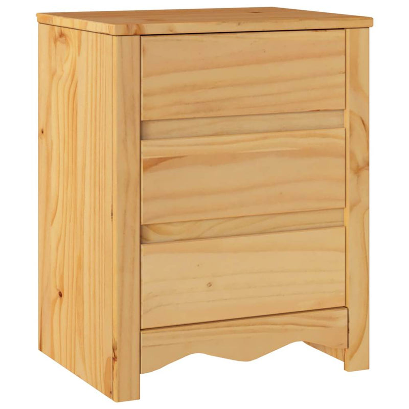 vidaXL Éjjeliszekrény Drammen Tölgyszínű 45 x 35 x 56 cm Tömör fenyőfa
