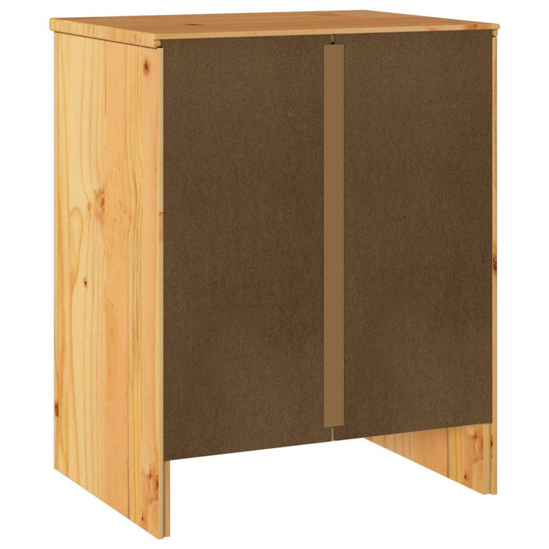 vidaXL Éjjeliszekrény Drammen Tölgyszínű 45 x 35 x 56 cm Tömör fenyőfa