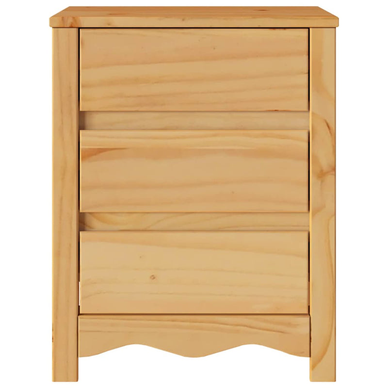 vidaXL Éjjeliszekrény Drammen Tölgyszínű 45 x 35 x 56 cm Tömör fenyőfa