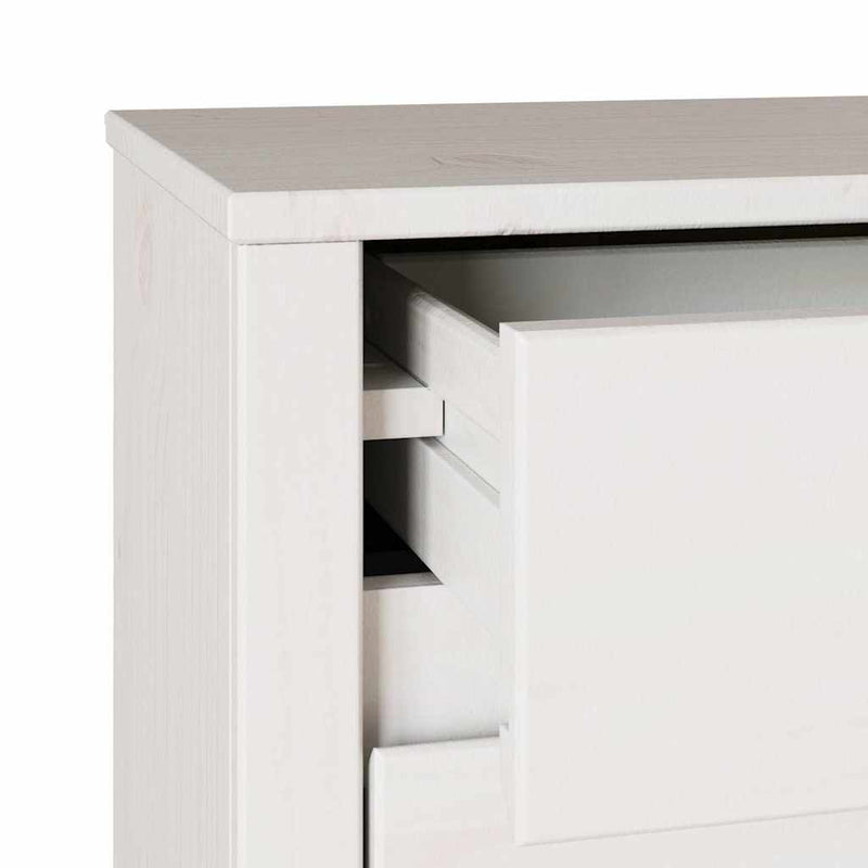 vidaXL Éjjeliszekrény Drammen Fehér 45 x 35 x 56 cm Tömör fenyőfa