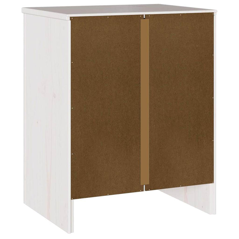 vidaXL Éjjeliszekrény Drammen Fehér 45 x 35 x 56 cm Tömör fenyőfa