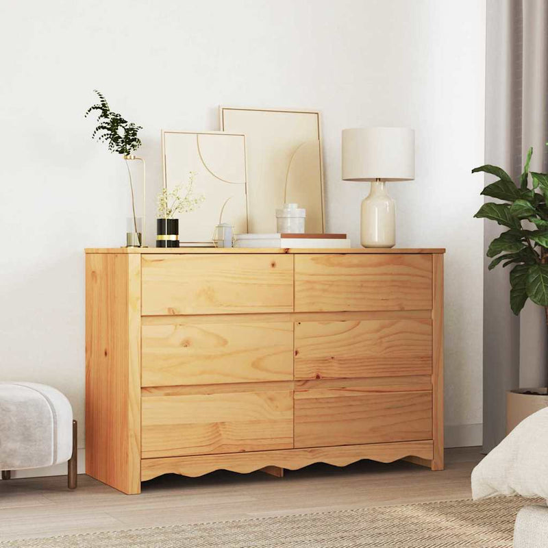vidaXL Fiókos Szekrény fiókkal Drammen Tölgyszínű 111 x 43 x 73.5 cm