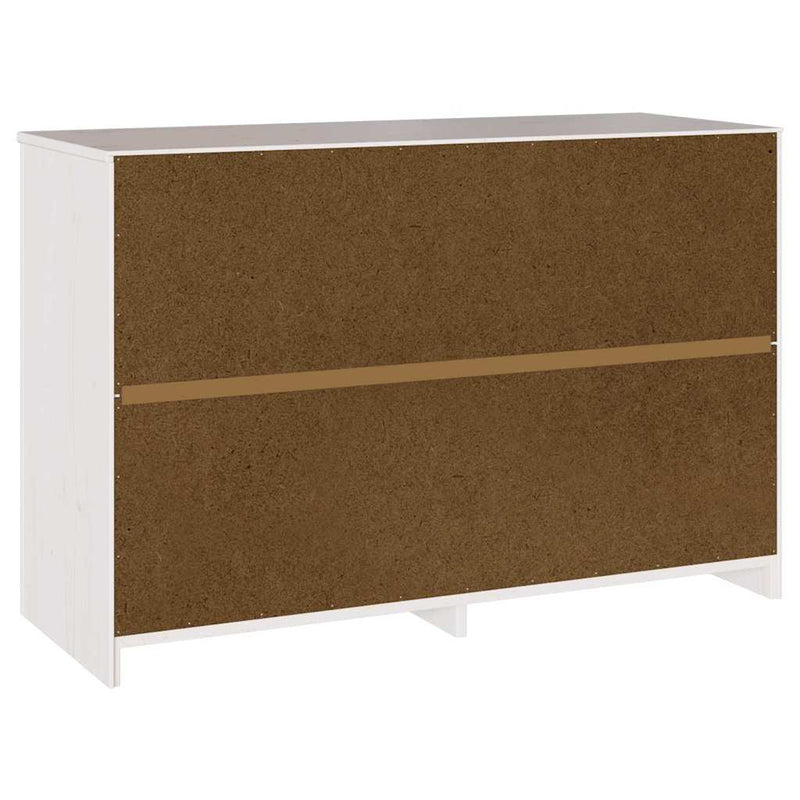 vidaXL Fiókos Szekrény fiókkal Fehér 111 x 43 x 73.5 cm Tömör fenyőfa