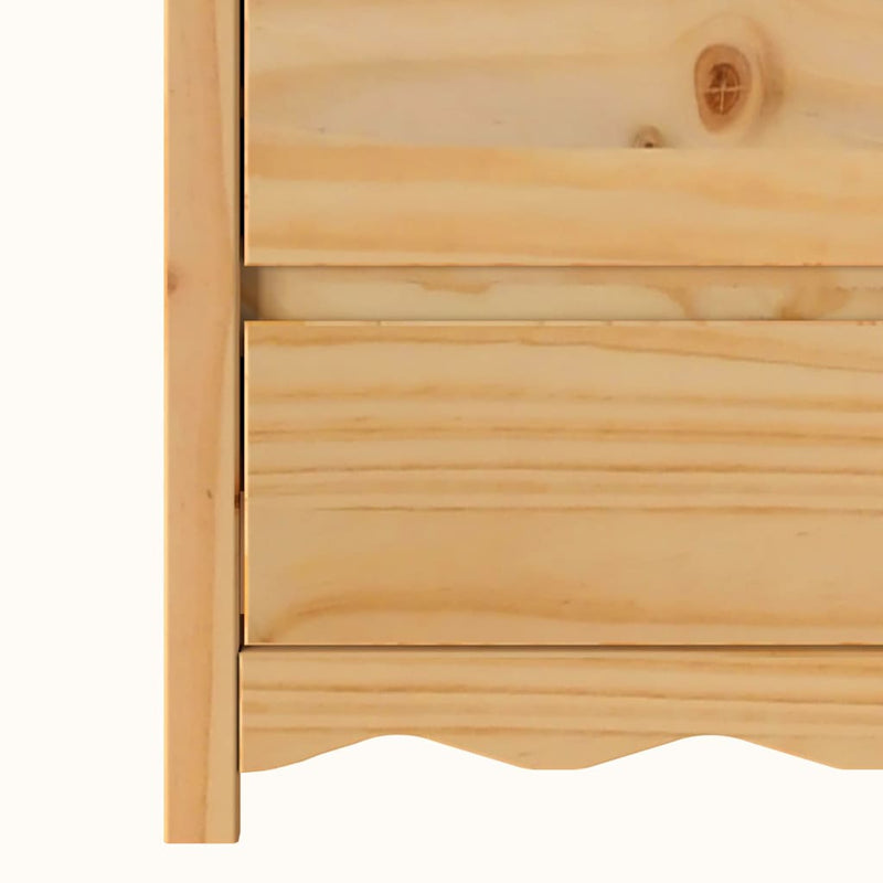 vidaXL Fiókos szekrény fiókkal Barna 76.5 x 40 x 91 cm Tömör fenyőfa