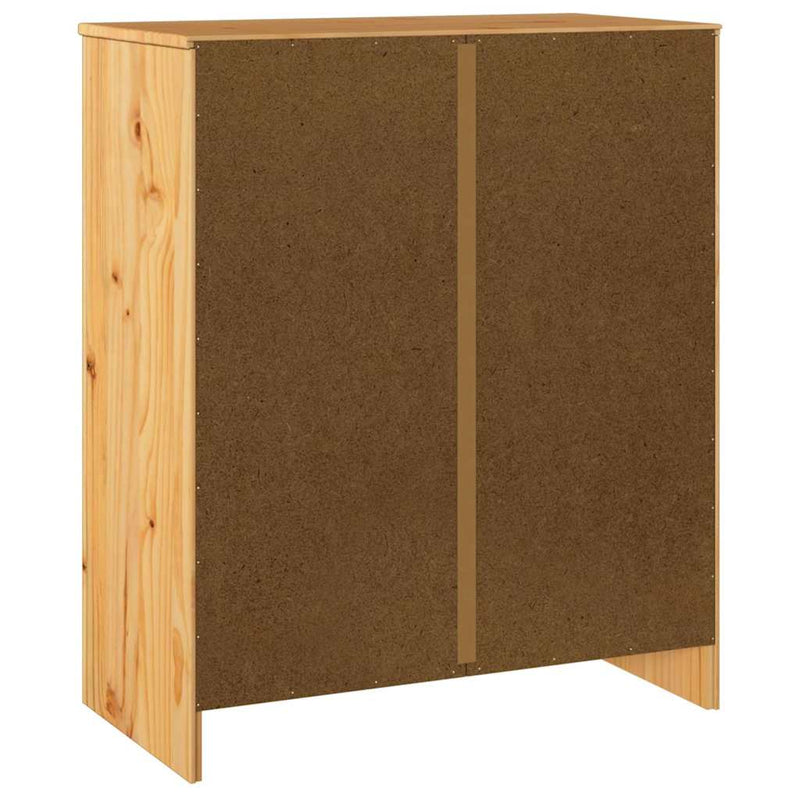 vidaXL Fiókos szekrény fiókkal Barna 76.5 x 40 x 91 cm Tömör fenyőfa