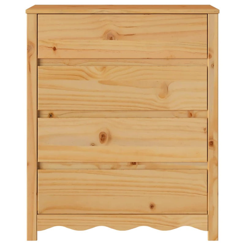vidaXL Fiókos szekrény fiókkal Barna 76.5 x 40 x 91 cm Tömör fenyőfa