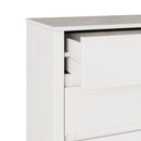 vidaXL Fiókos szekrény Drammen Fehér 76,5 x 40 x 91 cm Tömör fenyőfa