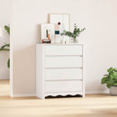 vidaXL Fiókos szekrény Drammen Fehér 76,5 x 40 x 91 cm Tömör fenyőfa