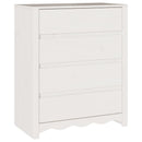 vidaXL Fiókos szekrény Drammen Fehér 76.5 x 40 x 91 cm Tömör fenyőfa