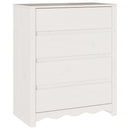 vidaXL Fiókos szekrény Drammen Fehér 76,5 x 40 x 91 cm Tömör fenyőfa
