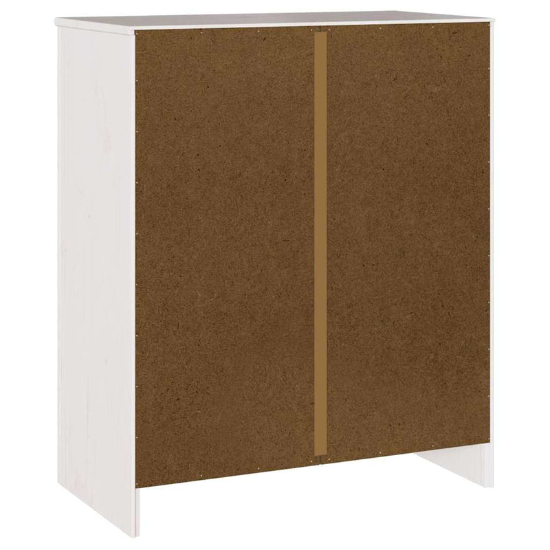vidaXL Fiókos szekrény fiókkal Fehér 76.5 x 40 x 91 cm Tömör fenyőfa