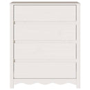 vidaXL Fiókos szekrény Drammen Fehér 76,5 x 40 x 91 cm Tömör fenyőfa