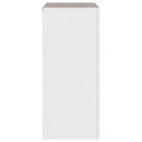 vidaXL Fiókos szekrény Drammen Fehér 76.5 x 40 x 91 cm Tömör fenyőfa