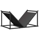 vidaXL fekete hidegen hengerelt acél tűzifatároló 70x43x34,5 cm