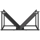 vidaXL fekete hidegen hengerelt acél tűzifatároló 70x43x34,5 cm