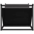 vidaXL fekete hidegen hengerelt acél tűzifatároló 70x43x34,5 cm