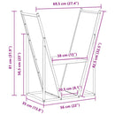 vidaXL fekete hidegen hengerelt acél tűzifatároló 69,5x35x81 cm