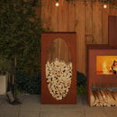 vidaXL tűzifa állvány 50x23x100 cm időjárásálló acél