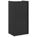 vidaXL fekete hidegen hengerelt acél tűzifatároló 40x30x80 cm