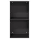 vidaXL fekete hidegen hengerelt acél tűzifatároló 40x30x75 cm