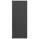vidaXL fekete hidegen hengerelt acél tűzifatároló 40x30x75 cm