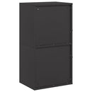 vidaXL fekete hidegen hengerelt acél tűzifatároló 40x30x75 cm