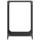 vidaXL fekete hidegen hengerelt acél tűzifatároló 44x28x65 cm