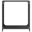 vidaXL fekete hidegen hengerelt acél tűzifatároló 60x28x65 cm