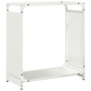 vidaXL fehér hidegen hengerelt acél tűzifatároló 60x28x65 cm