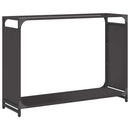 vidaXL fekete hidegen hengerelt acél tűzifatároló 90x28x65 cm