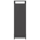 vidaXL fekete hidegen hengerelt acél tűzifatároló 44x28x90 cm