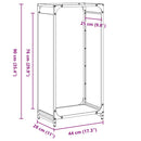 vidaXL fekete hidegen hengerelt acél tűzifatároló 44x28x90 cm