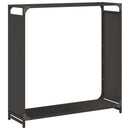 vidaXL fekete hidegen hengerelt acél tűzifatároló 90x28x90 cm