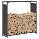 vidaXL fekete hidegen hengerelt acél tűzifatároló 90x28x90 cm