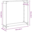 vidaXL fehér hidegen hengerelt acél tűzifatároló 90x28x90 cm