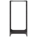 vidaXL fekete hidegen hengerelt acél tűzifatároló 40x30x80 cm